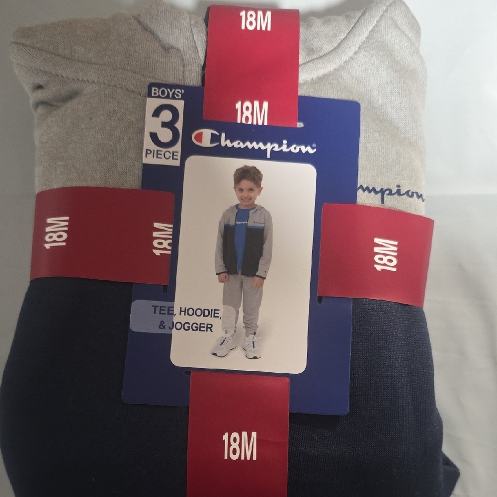 Champion Boys' Set - Gray and Navy